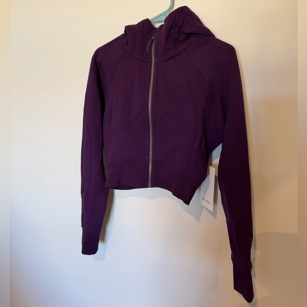 Lululemon Athletica Scuba Full Zip Cropped Hoodie (Dramatic Magenta)